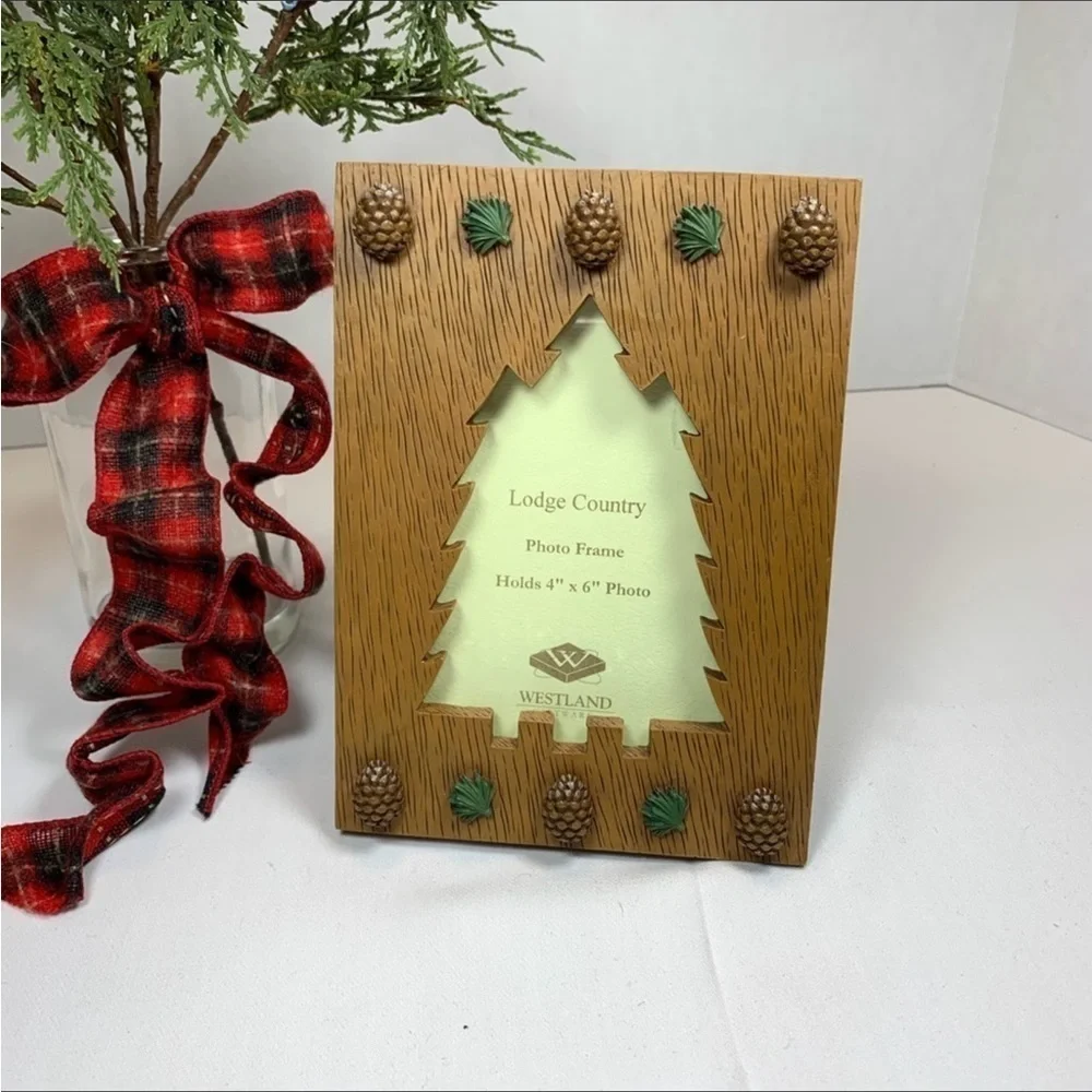 Westland Winter Lodge Tree Frame 4” x 6” New in Box Great Gift Idea